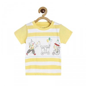 Miniklub Knit T-Shirt - Yellow, 9-12m